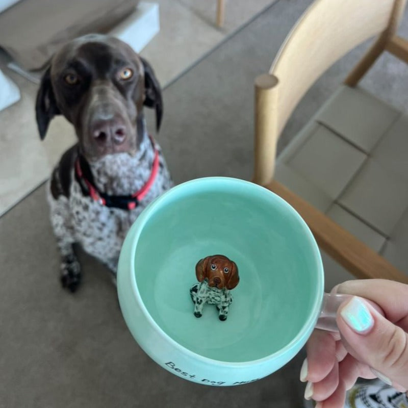 Tasse en céramique personnalisée faite à la main avec figurine d'animal de compagnie - Esthétique