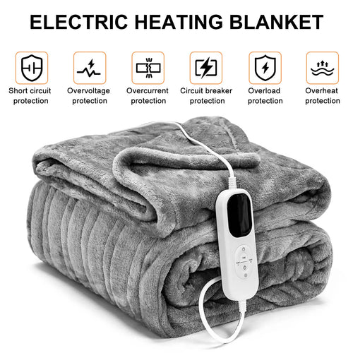 LOEFME Heated Blanket 150x180cm, 13 Heat Levels, Fast Heating