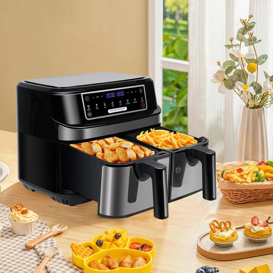 Friteuse à air HOMCOM 8L 2700W Double 8