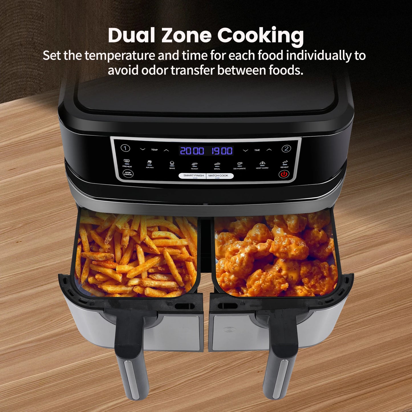 Air fryer HOMCOM 8L 2700W  Double 8