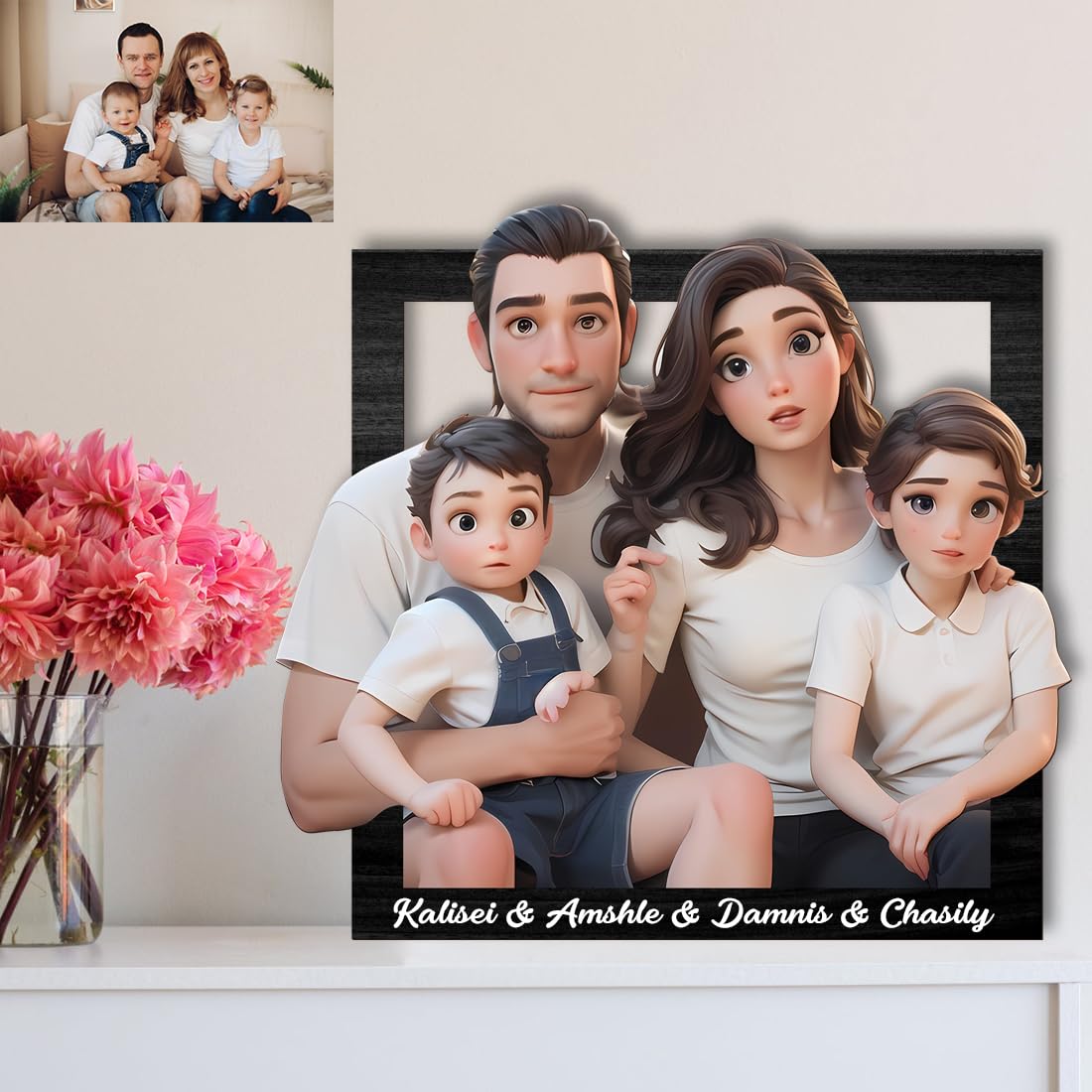 Personalized Cartoon Photo Frames Romantic Home Decor