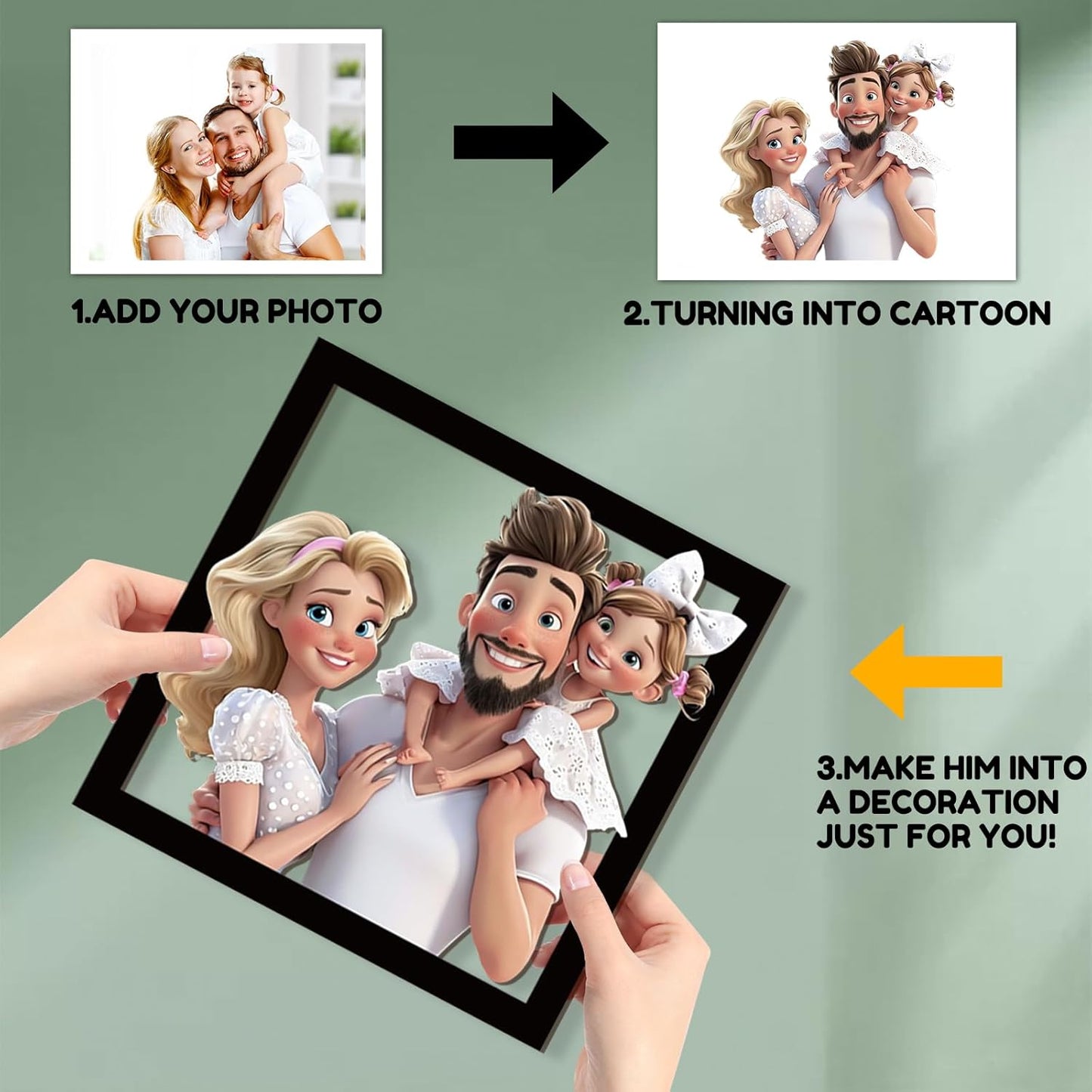 Personalized Cartoon Photo Frames Romantic Home Decor