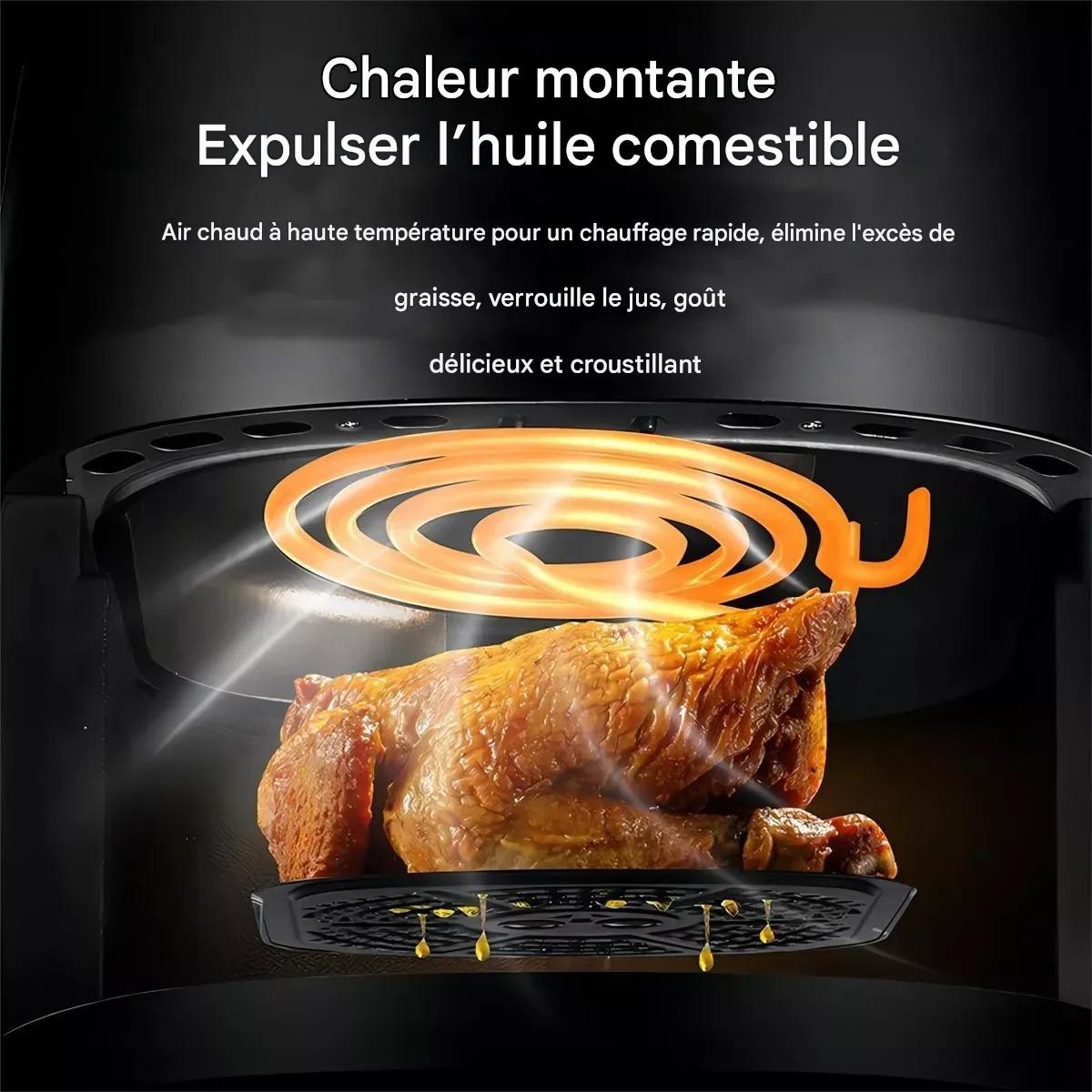 Air Fryer 1400W Large Capacity 8L LCD Touch