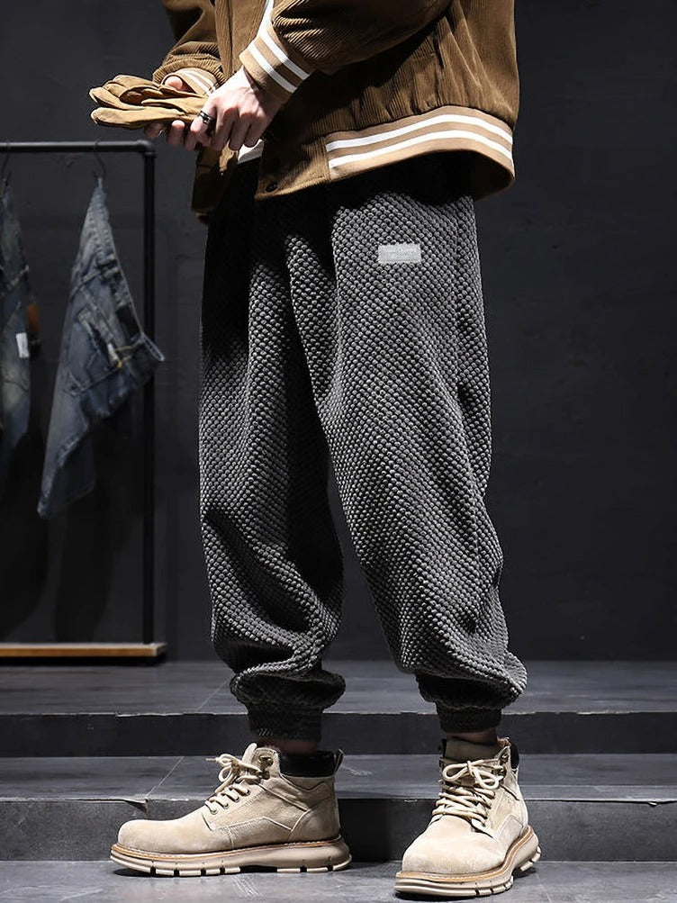 Men’s Corduroy Baggy Harem Pants – Loose Fit Y2K Streetwear Joggers